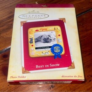 Hallmark 'Best in Show' Red and White Ornament